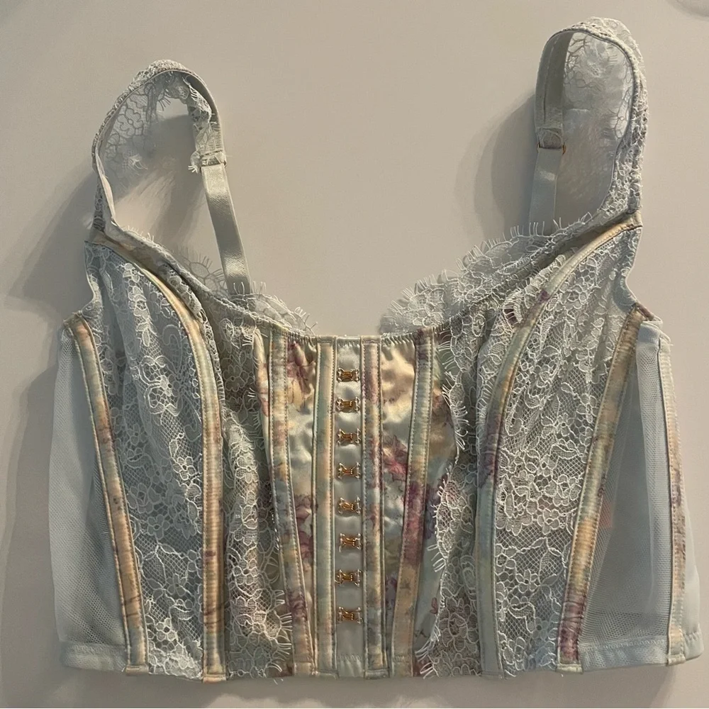 New! Victoria's Secret Dream Angels Pale Pastel Lace Corset Bra Top 22819